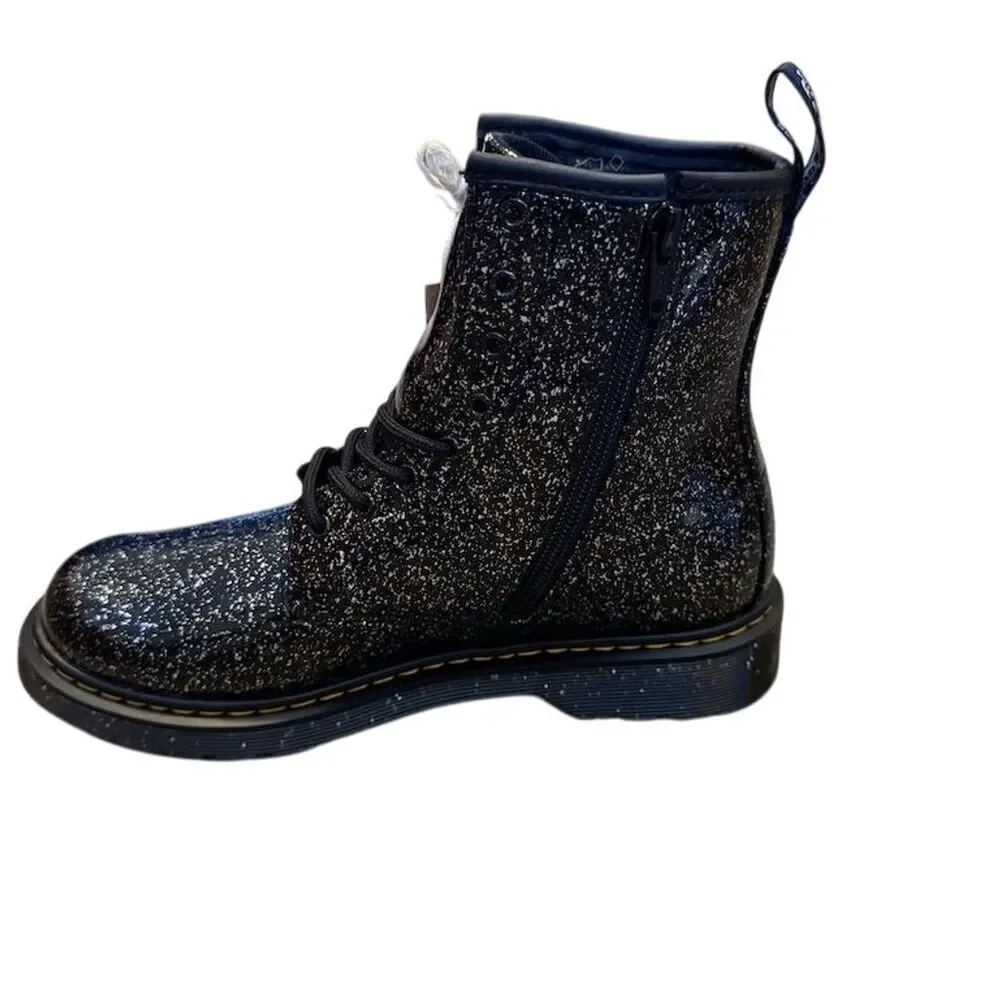 Dr. Martens 1460 Youth Cosmic Glitter Boots Black Size 6 Kids Big Girls - Picture 1 of 10